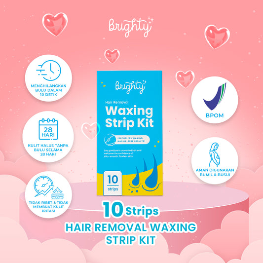 Brighty Hair Removal Waxing Strip Kit 10 Strips