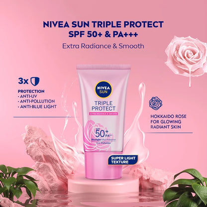 NIVEA SUN Triple Protect Hokkaido Rose SPF50+ PA+++ | 40 ml