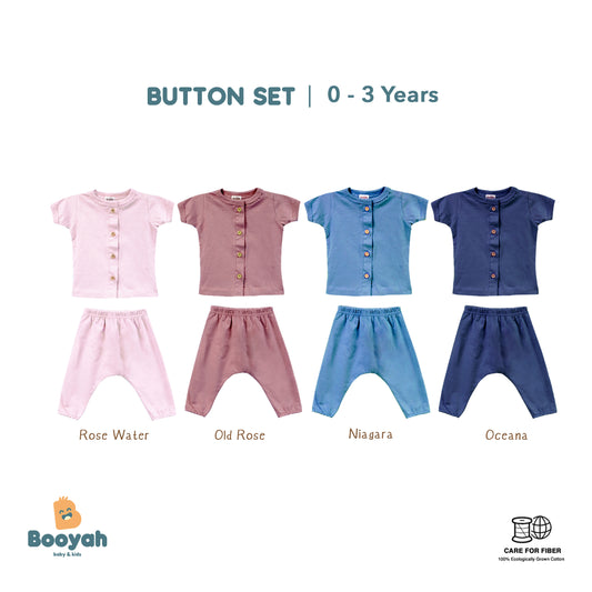 Booyah Baby & Kids Piyama Anak - Button Set Niagara (6-12 Month)