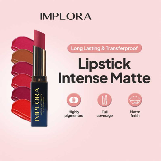 IMPLORA Lipstik Intense Matte Lipstick 02 - Maple Mocha | 3.5 gr