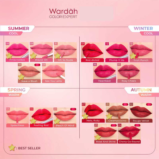 WARDAH Exclusive Matte Lip Cream 08 - Pinkcredible | 4 gr