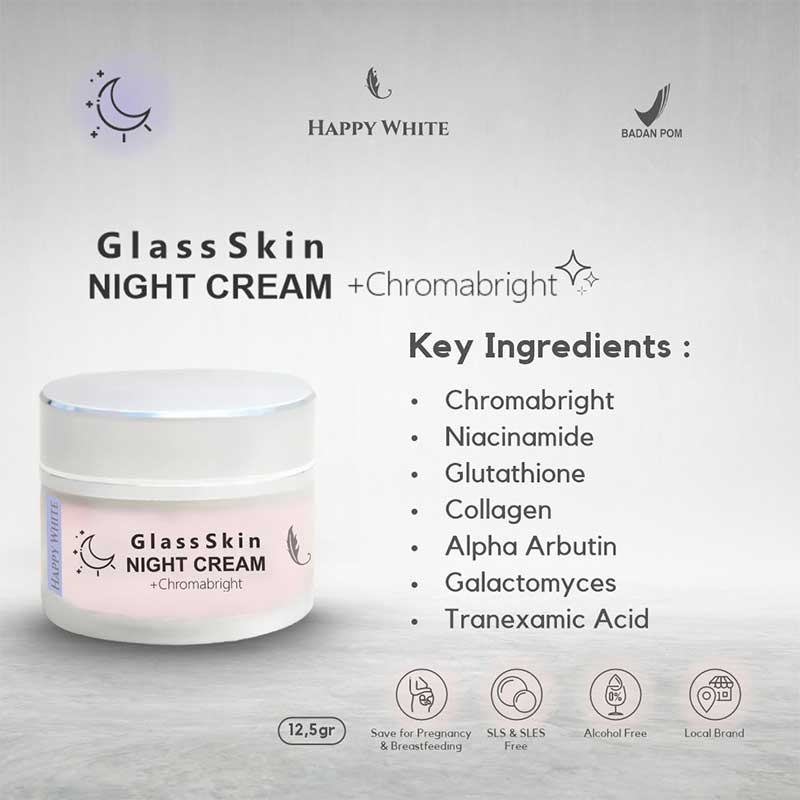 Happy White Glass Skin Night Cream 20 ml