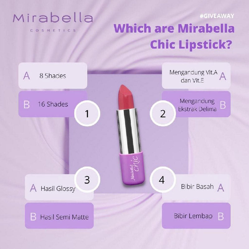 Mirabella Chic Colormoist Lipstick 08 | 3.6gr