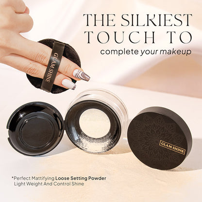 Glam Shine Perfect Mattifying Loose Setting Powder Light Weight And Control Shine 10g