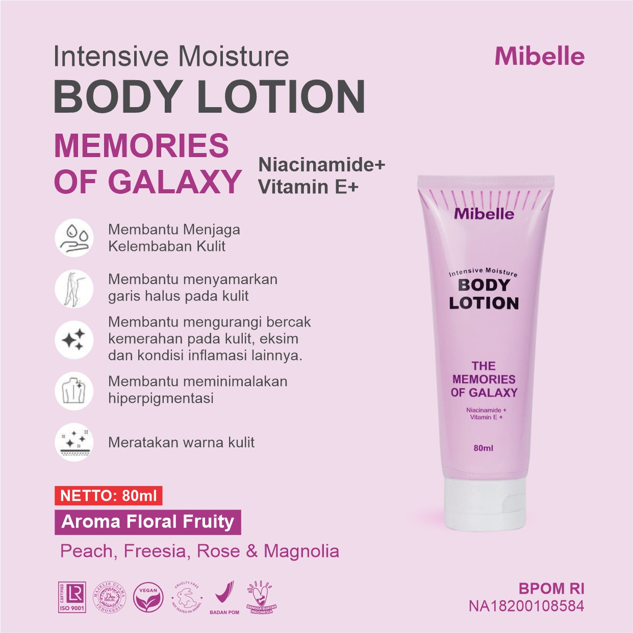 MIBELLE Body Lotion Memories of Galaxy 80ml