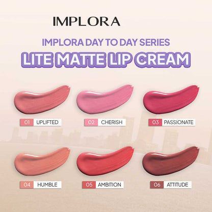 IMPLORA Day To Day Lite Matte Lip Cream 06 - Attitude | 4 gr