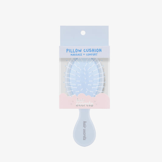 Hair Secrets Mini Pillow Cushion Hair Brush Blue