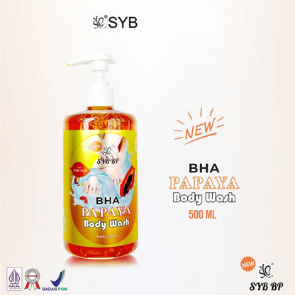 Syb BP BHA Papaya Body Wash With Kojic Acid | 500 ml