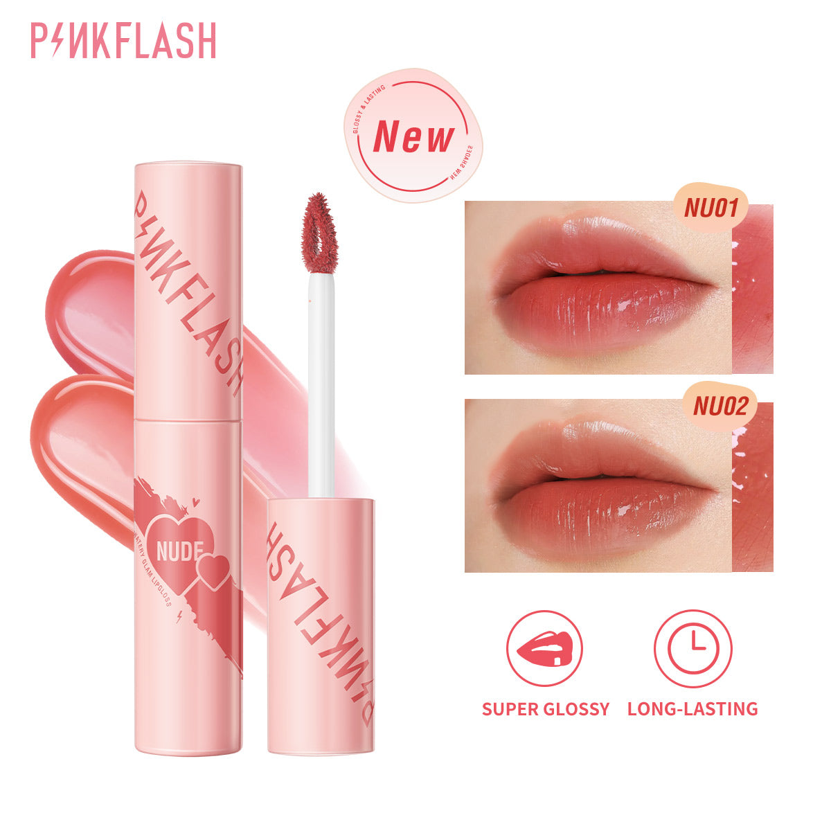 Pinkflash Watery Glam Lipgloss PF-L09 NU01