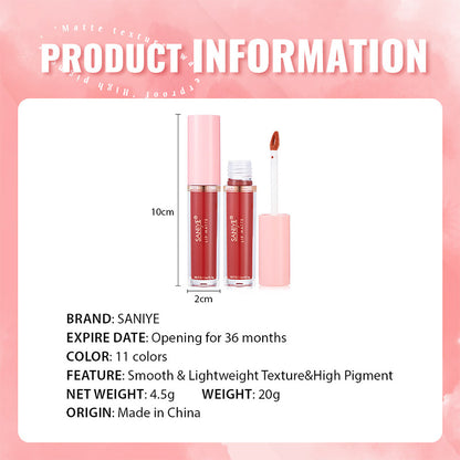 SANIYE Lip Matte Fashion Lady Non-stick Lip Gloss L1180 #05