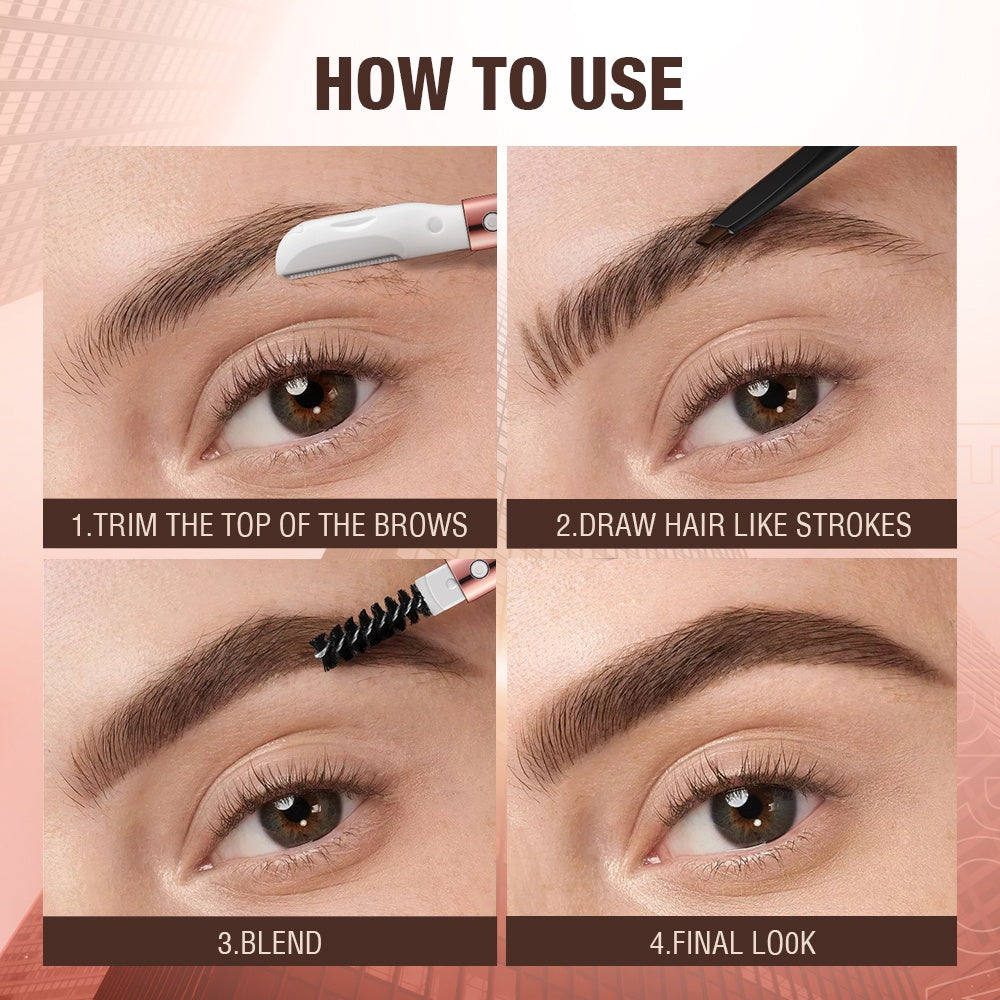 O.TWO.O Natural Soft Mist 3-in-1 Eyebrow Pencil 01 Grey