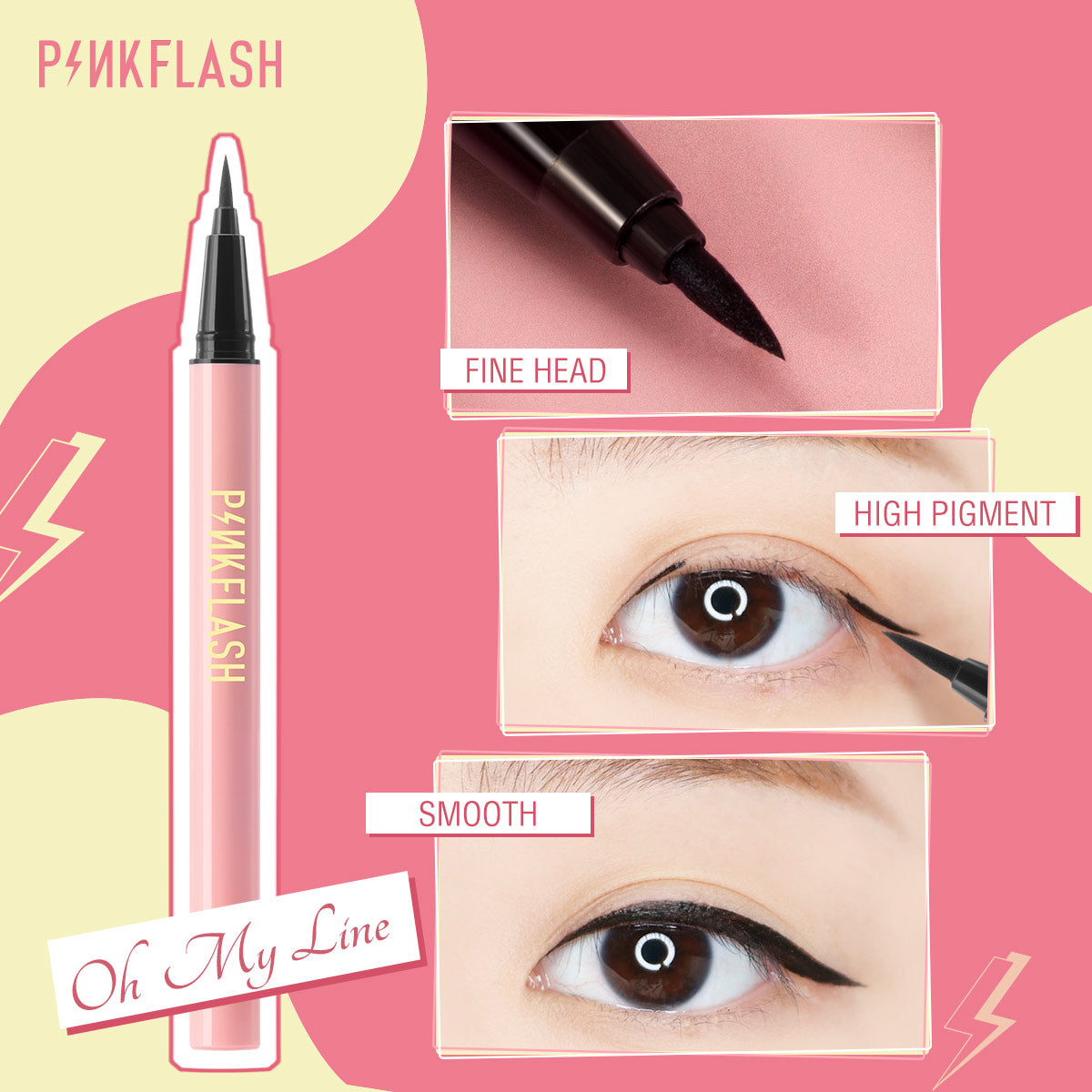 Pinkflash E01 Waterproof Easy Eyeliner