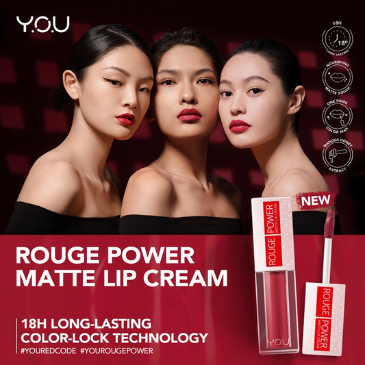 Y.O.U Rouge Power Matte Lip Cream - R476 Passion