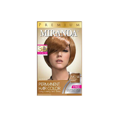 Miranda Hair Color (Cat Rambut Permanen) MC14 Golden Brown | 30ml