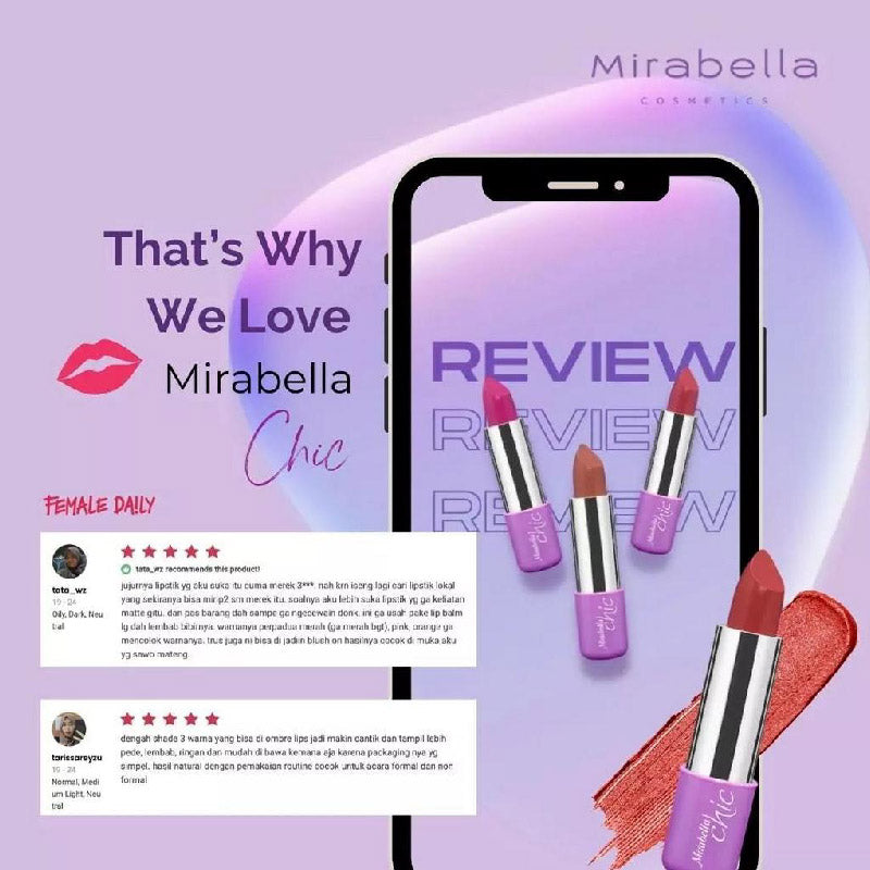 Mirabella Chic Colormoist Lipstick 08 | 3.6gr