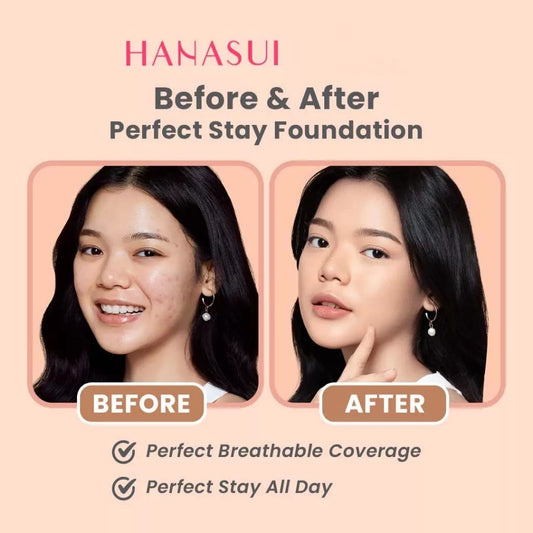 HANASUI Perfect Stay Foundation Brownie 017 | 25 gr