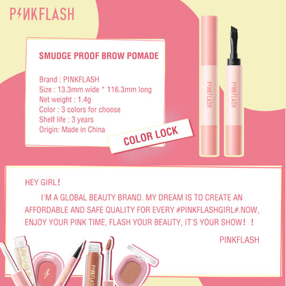 PINKFLASH SMUDGE PROOF BROW POMADE BR03