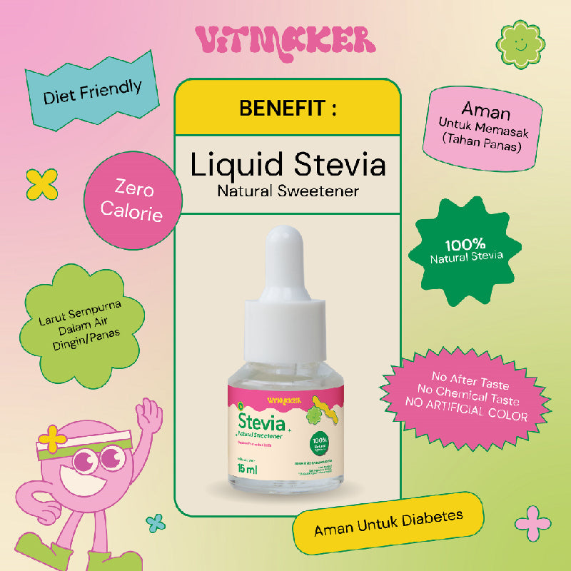 Vitmaker Liquid Stevia Pemanis Alami | 15ml