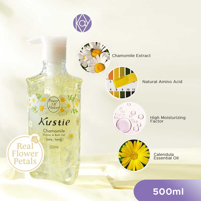 Kustie Soothing and Repairing Chamomile Shower and Bath Gel 500 ml