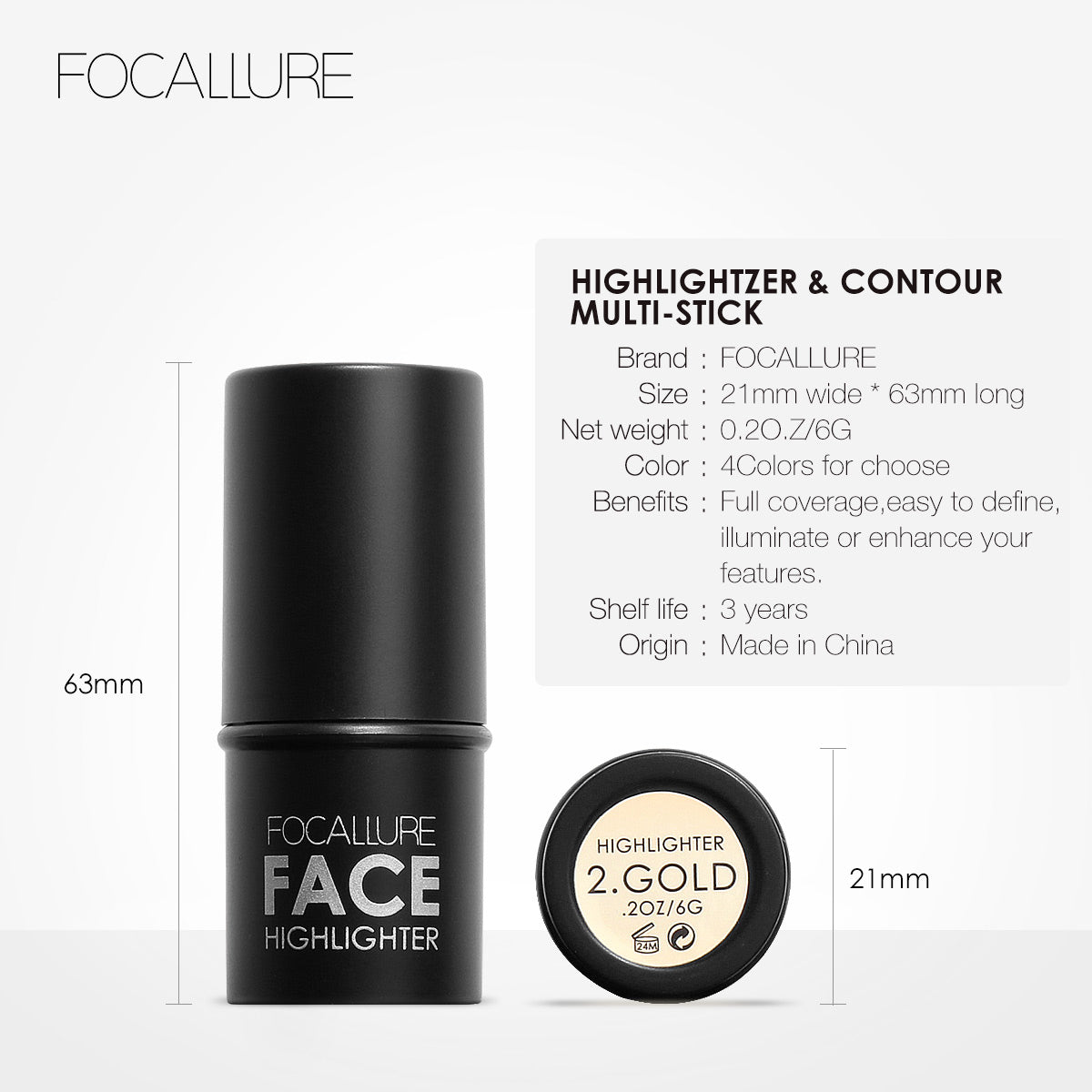 Focallure Highlighter & Contour Multi Stick FA01 #2