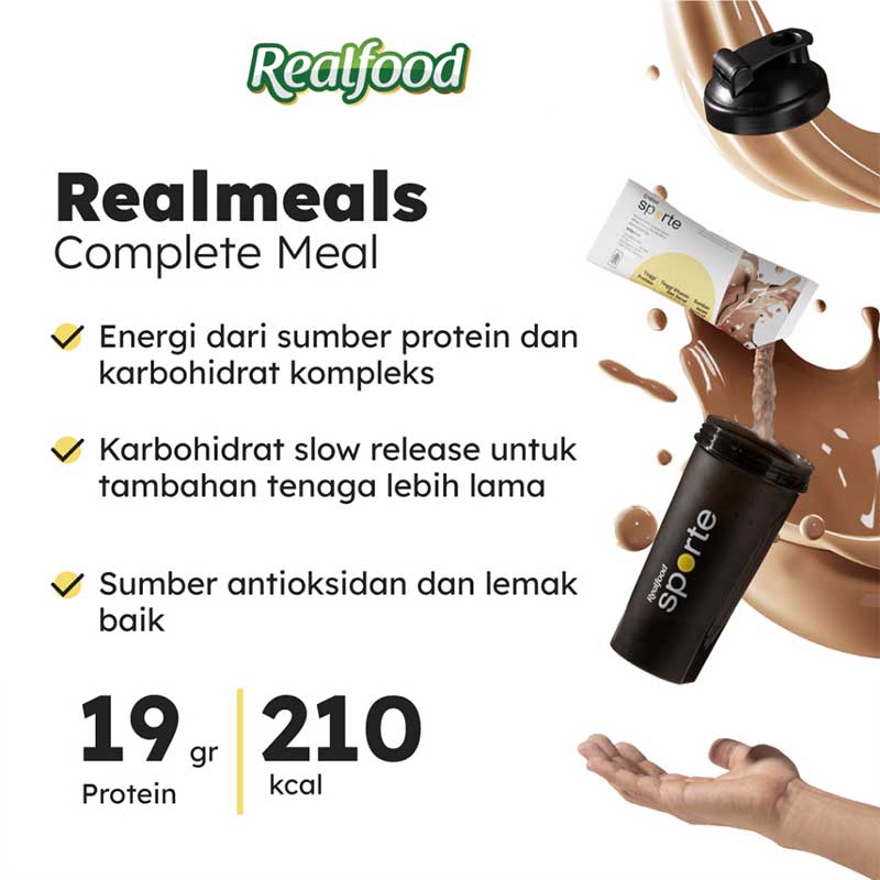 Realfood Sporte Realmeals Sereal Protein Bird's Nest - Cokelat (6 pcs) | 6 X 50gr