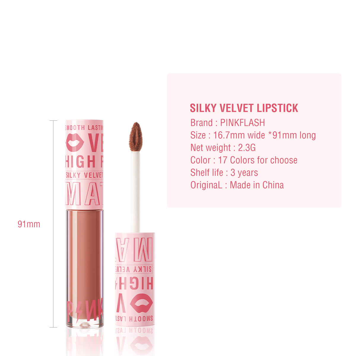 Pinkflash Silky Velvet Lip Cream PF-L04 PK03