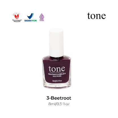 TONE Breathable and Peelable Nail Polish Neutral Palette Series 3