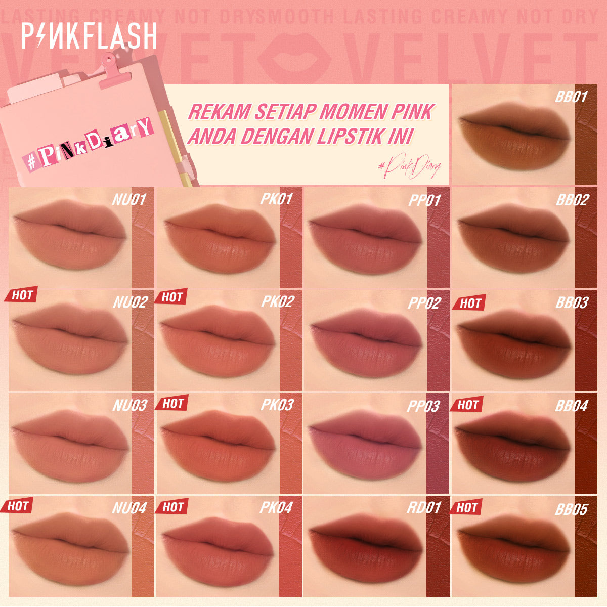 Pinkflash Silky Velvet Lip Cream PF-L04 PP02