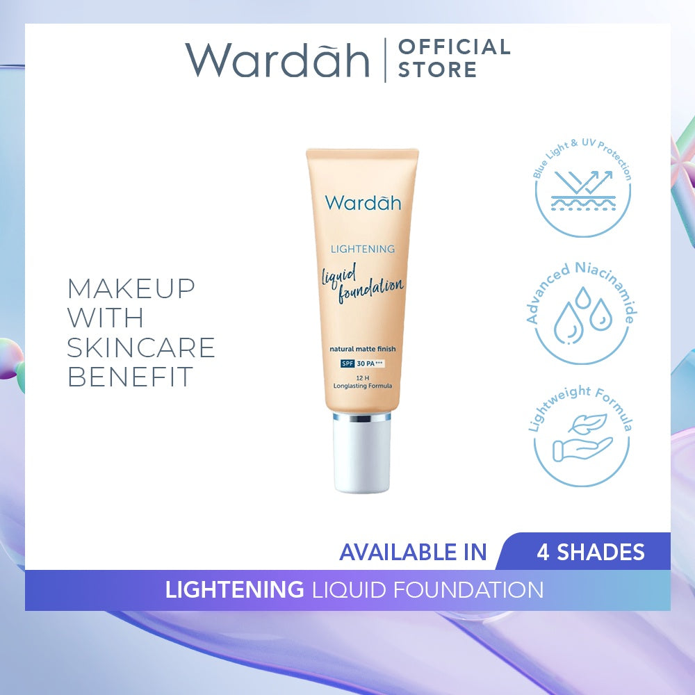 WARDAH Lightening Liquid Foundation - 04 Caramel | 25 ml