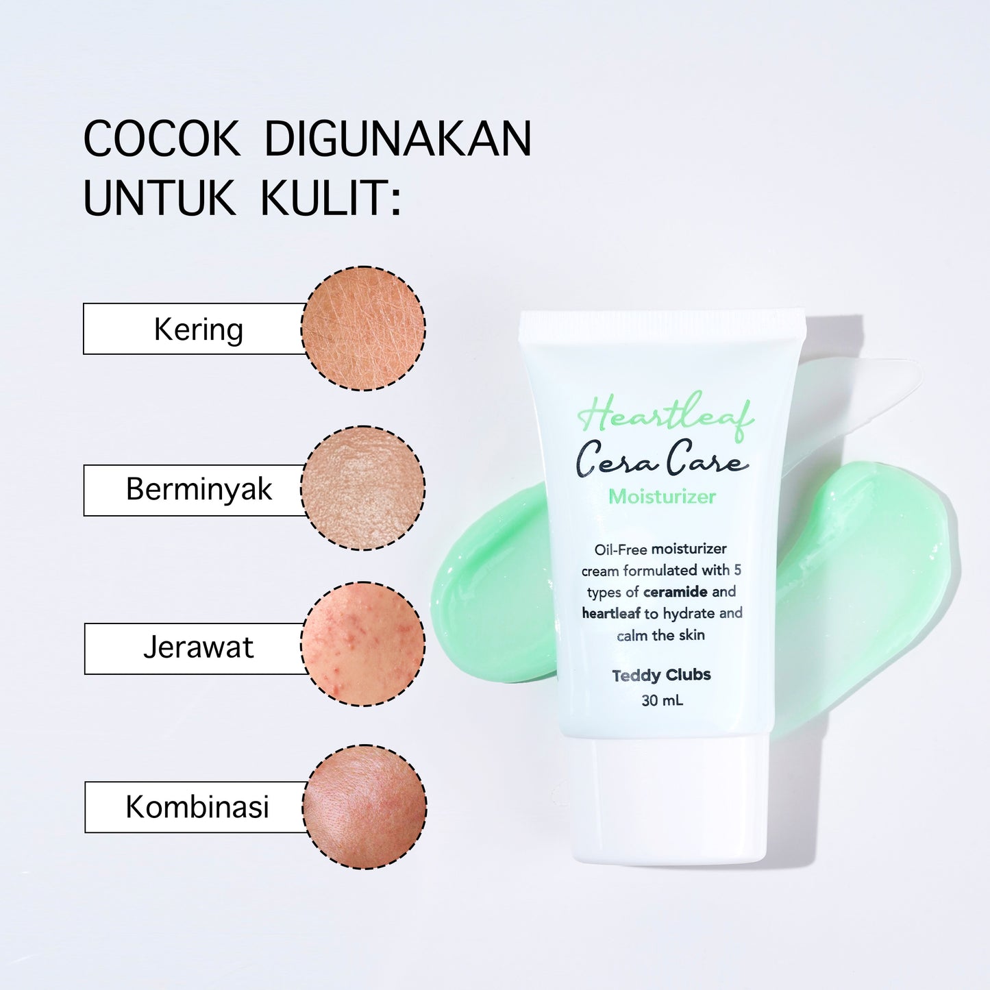 Teddy Clubs Heartleaf Cera Care Moisturizer | 30gr