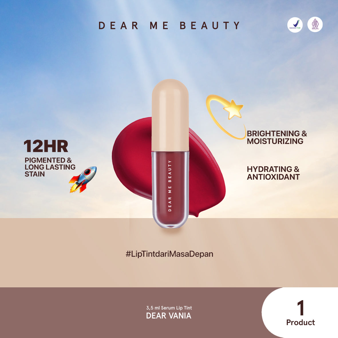 Dear Me Beauty Serum Lip Tint - Dear Vania