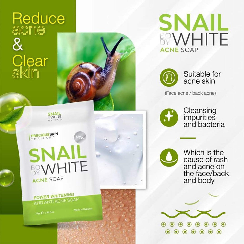 Precious Skin Snail Anti Acne Collagen X10 Soap | 70 g