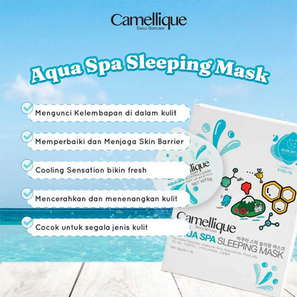 Camellique Masker Aqua Spa Hyaluronic Acid Sleeping Mask Korea 1 Box | 300gr