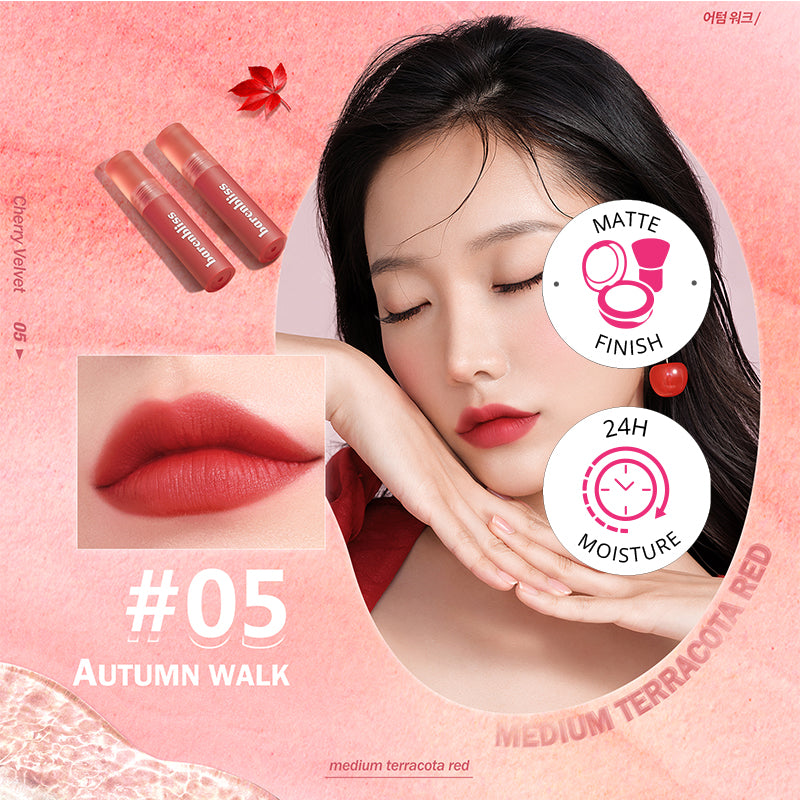 Barenbliss Cherry Makes Cheerful Lip Velvet - 05 Autumn Walk | 3 g