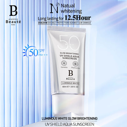 Premiere Beaute Luminous White Series Glow Brightening UV Shield Aqua Sunscreen | 40 ml