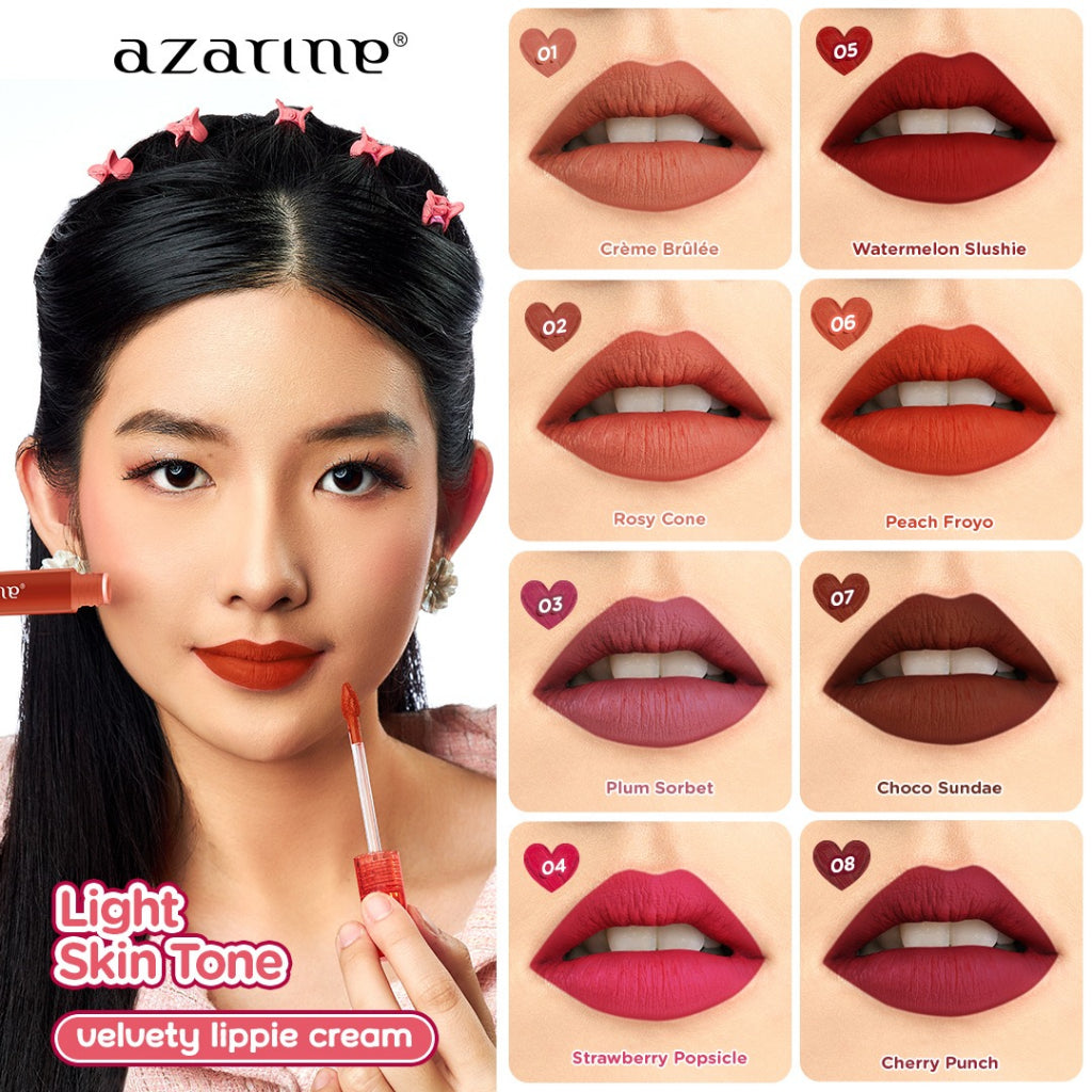 Azarine Velvety Lippie Peach Froyo - Shade 06