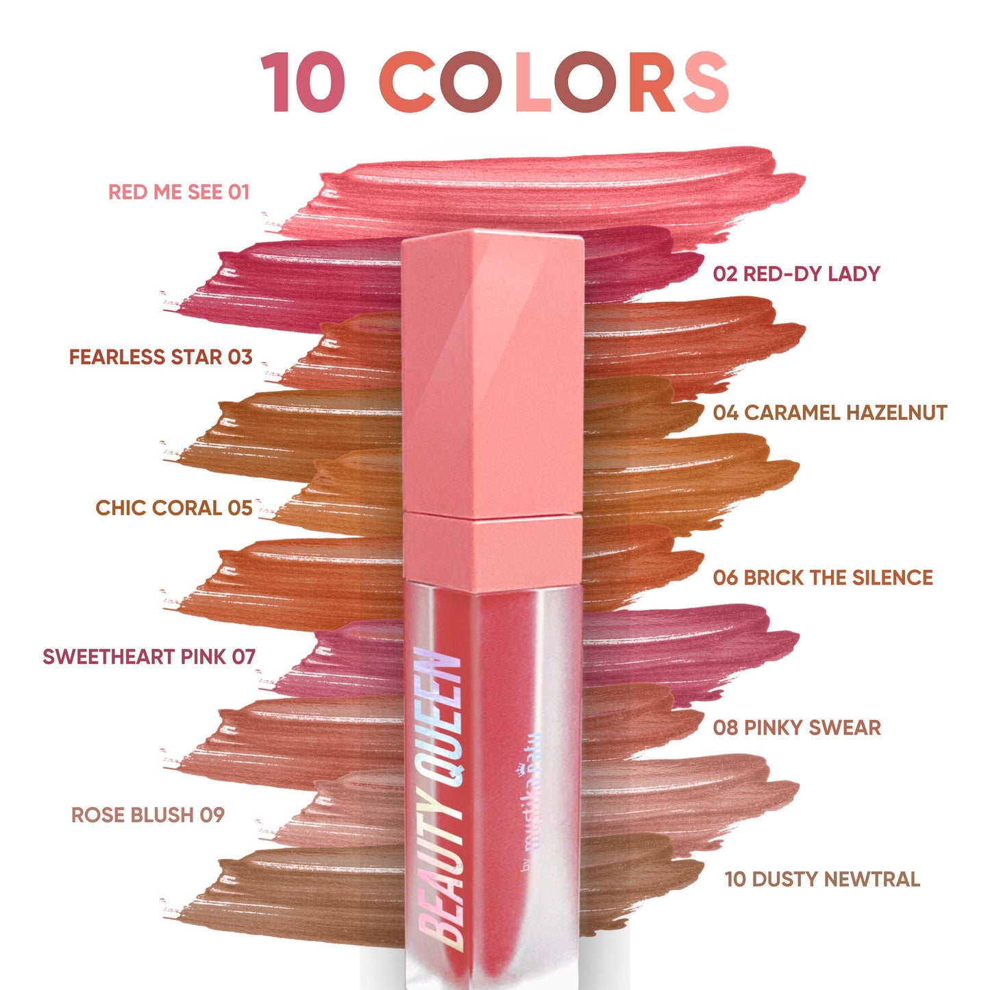 Mustika Ratu Beauty Queen Ultralucious Matte Lip Cream Chic Coral