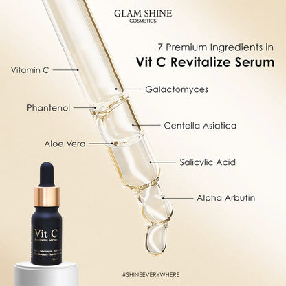 Glam Shine Brightening Serum Vit C Revitalize 10ml