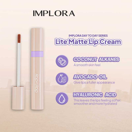 IMPLORA Day To Day Lite Matte Lip Cream 03 - Passionate | 4 gr