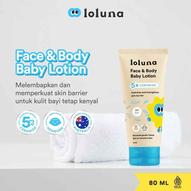 Loluna Face & Body Baby Lotion 5x Ceramide | 80ml