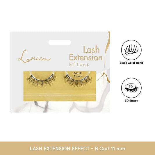 Loreca Lashes Extension Effect - B Curl 11 mm