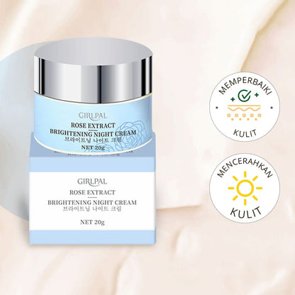 Girlpal Rose Brightening Night Cream Vitamin C + Niacinamide | 20 g