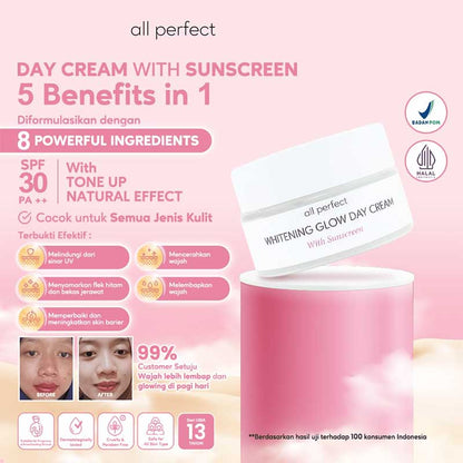 All Perfect Whitening Glow Day Cream With Sunscreen | 15 gram