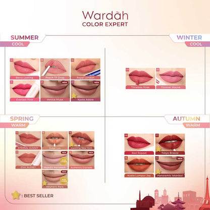 WARDAH Colorfit Last All Day Lip Paint 15 - Dazzling New York | 4.2 gr