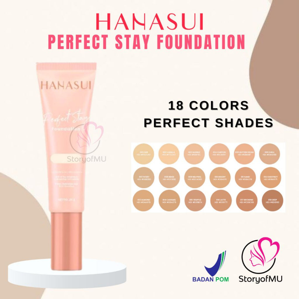 HANASUI Perfect Stay Foundation Chestnut 012 | 25 gr