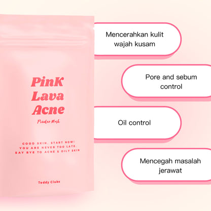 TEDDY CLUBS Mud Mask Pink Lava Acne 30gr