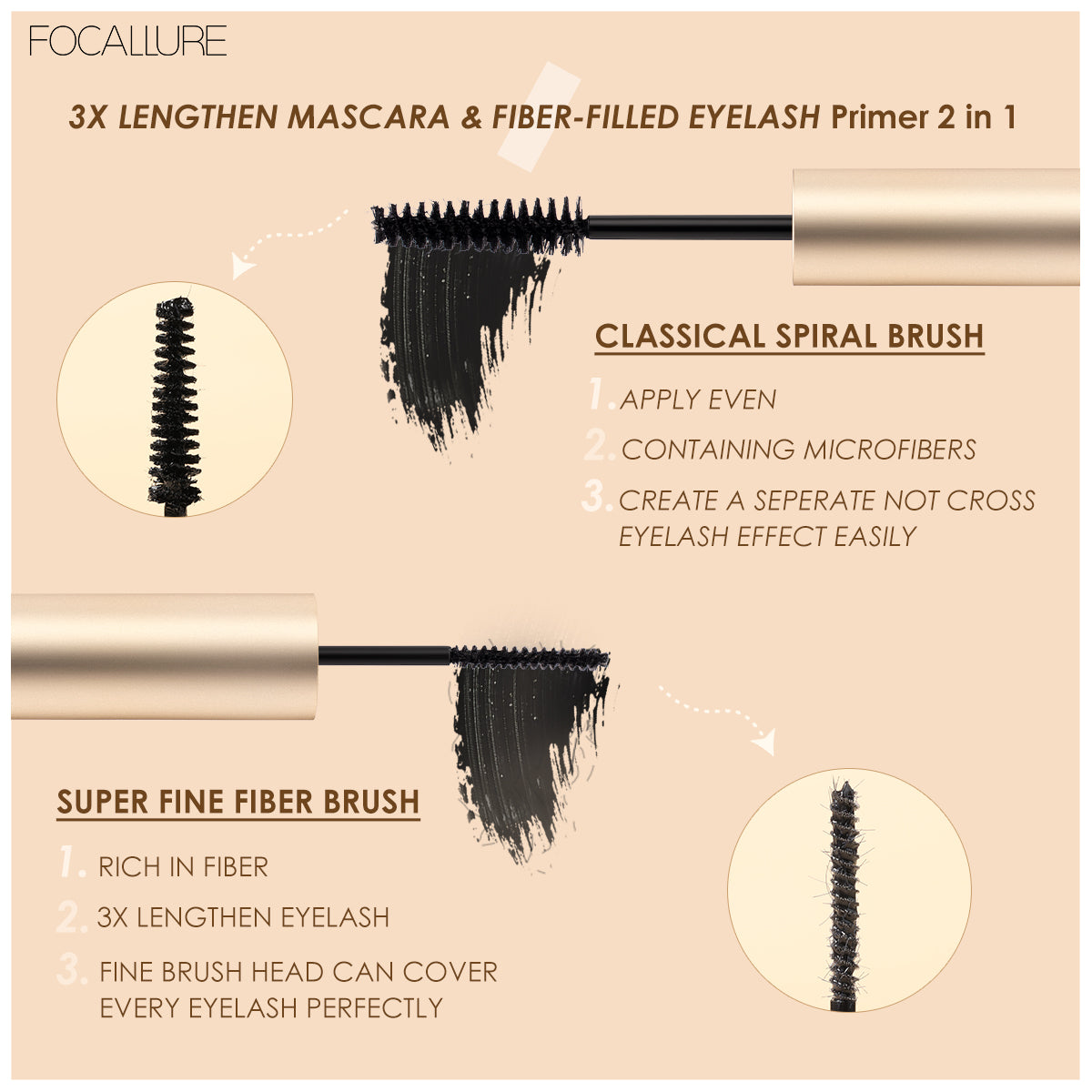 Focallure Waterproof Lashprimer & Mascara 2In1 FA160 #2