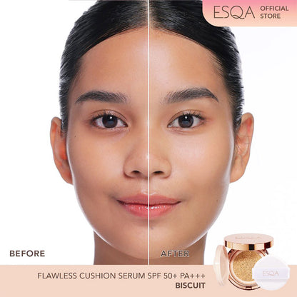 ESQA Flawless Cushion Serum SPF 50+ PA+++ Biscuit 15gr