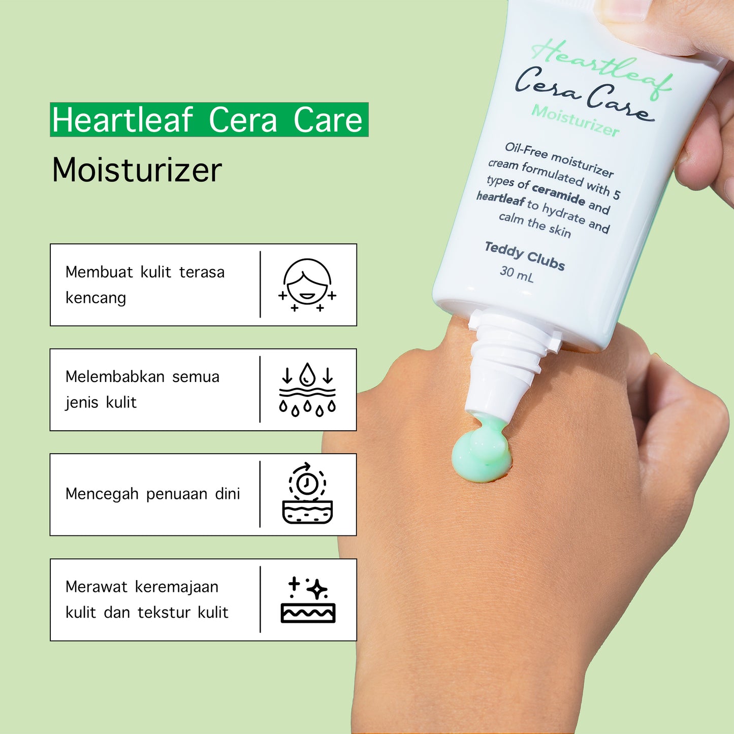 Teddy Clubs Heartleaf Cera Care Moisturizer | 30gr