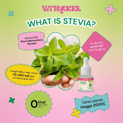 Vitmaker Liquid Stevia Pemanis Alami | 15ml